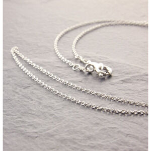 28/32/36" Dainty Sterling Silver Necklace w/ Spring Clasp (posh 450-1sd)